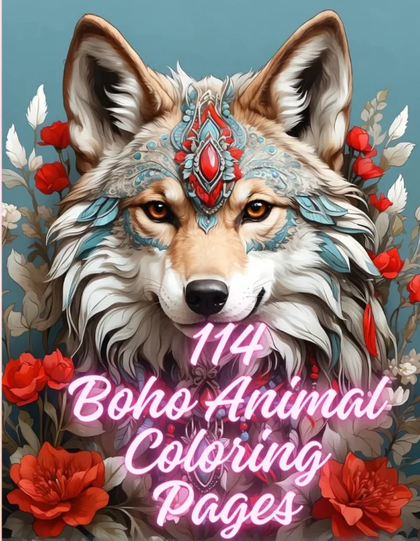 Boho Animal Coloring Page